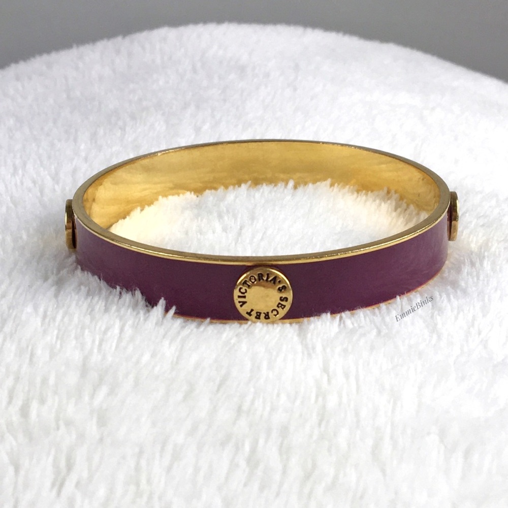 Victoria’s Secret, VS Monogram Bangle Bracelet ~ Button Style 2 Tone Bracelet